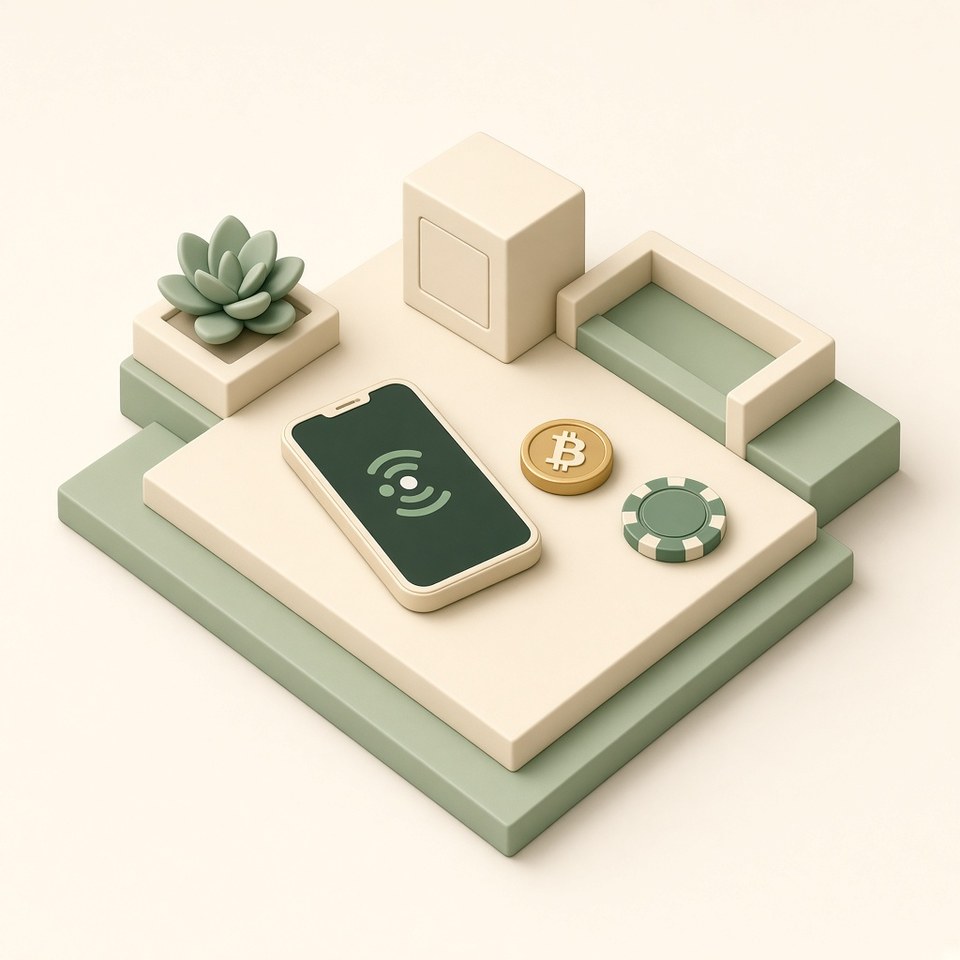 Diorama isométrique — Apple Pay et casino online